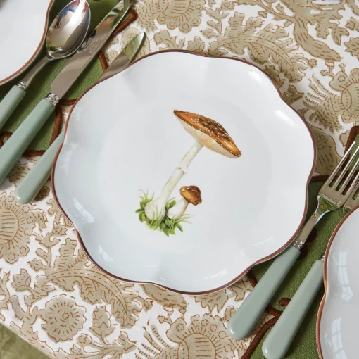 Starter Plates<Mrs. Alice Scalloped Mushroom Starter Plate (Brown)