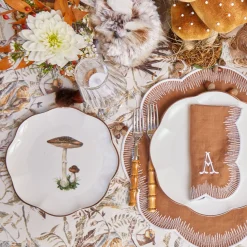 Starter Plates<Mrs. Alice Scalloped Mushroom Starter Plate (Brown)