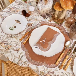 Starter Plates<Mrs. Alice Scalloped Mushroom Starter Plate (Brown)
