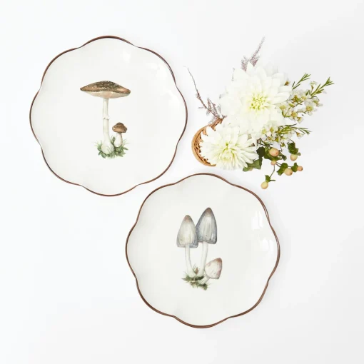 Starter Plates<Mrs. Alice Scalloped Mushroom Starter Plate (Brown)