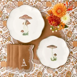 Starter Plates<Mrs. Alice Scalloped Mushroom Starter Plate (Brown)