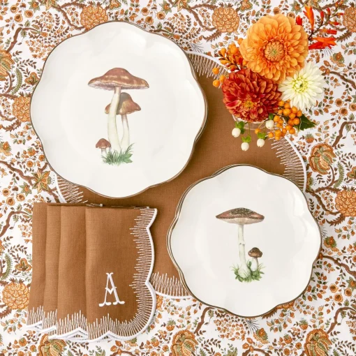 Starter Plates<Mrs. Alice Scalloped Mushroom Starter Plate (Brown)