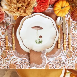 Starter Plates<Mrs. Alice Scalloped Mushroom Starter Plate (Brown)
