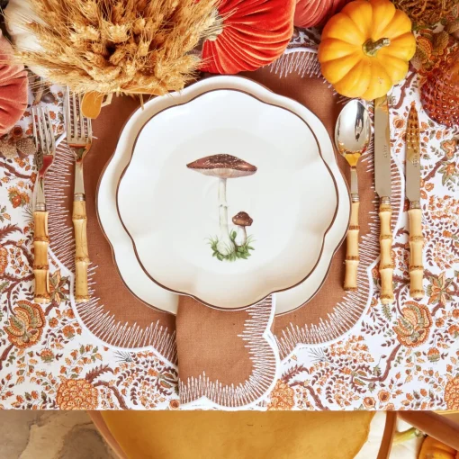 Starter Plates<Mrs. Alice Scalloped Mushroom Starter Plate (Brown)