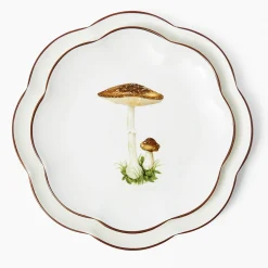 Starter Plates<Mrs. Alice Scalloped Mushroom Starter Plate (Brown)
