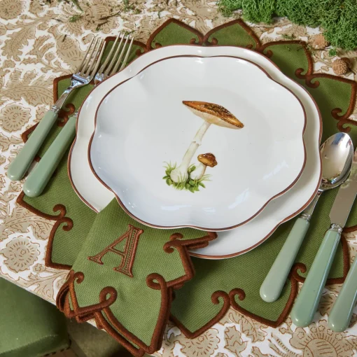 Starter Plates<Mrs. Alice Scalloped Mushroom Starter Plate (Brown)