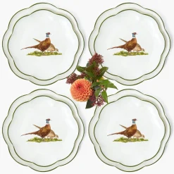 Crockery Sets<Mrs. Alice Scalloped Pheasant Dinner & Starter Plates (Set of 8)