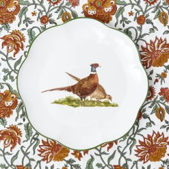 Starter Plates<Mrs. Alice Scalloped Pheasant Starter Plate