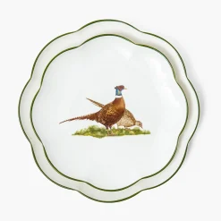 Starter Plates<Mrs. Alice Scalloped Pheasant Starter Plate