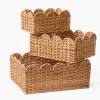 For The Homemaker | Neutral Chic<Mrs. Alice Scalloped Rattan Baskets (Set of 3)