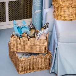 For The Homemaker | Neutral Chic<Mrs. Alice Scalloped Rattan Baskets (Set of 3)