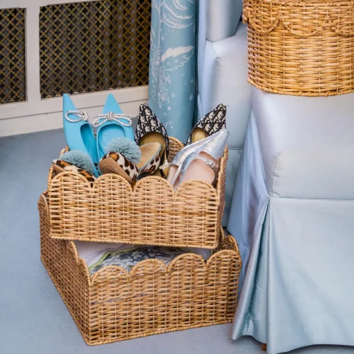 For The Homemaker | Neutral Chic<Mrs. Alice Scalloped Rattan Baskets (Set of 3)
