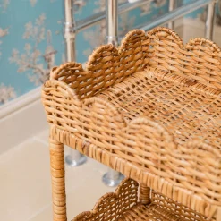 Furniture | Furniture<Mrs. Alice Scalloped Tiered Rattan Side Table