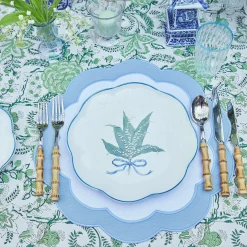 Table Linen Sets | Mrs. Alice Monogram<Mrs. Alice Serena Appliqué Blue Placemats & Napkins (Set of 4)