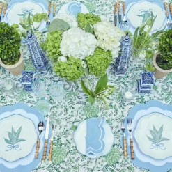 Table Linen Sets | Mrs. Alice Monogram<Mrs. Alice Serena Appliqué Blue Placemats & Napkins (Set of 4)