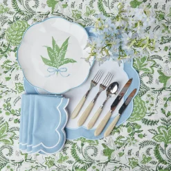 Table Linen Sets | Mrs. Alice Monogram<Mrs. Alice Serena Appliqué Blue Placemats & Napkins (Set of 4)