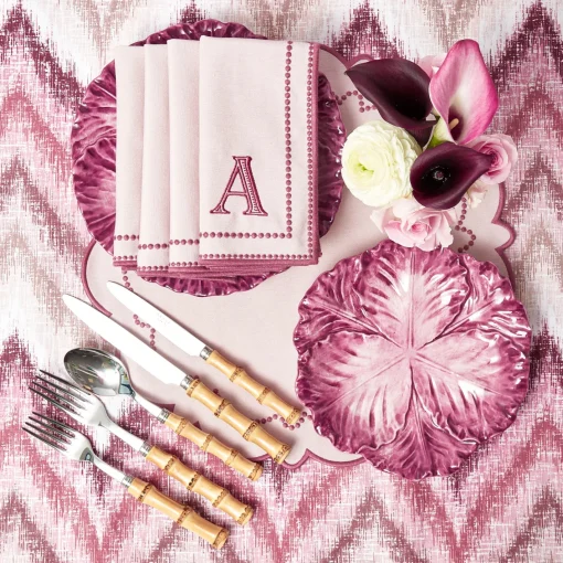 Summer Crockery | Starter Plates<Mrs. Alice Serena Aubergine Cabbage Starter Plates (Set of 4)