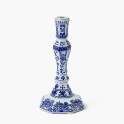 Rechargeable Table Lamps | For Her<Mrs. Alice Serena Chinoiserie Rechargeable Lamp with Blue Ikat Shade (18cm)