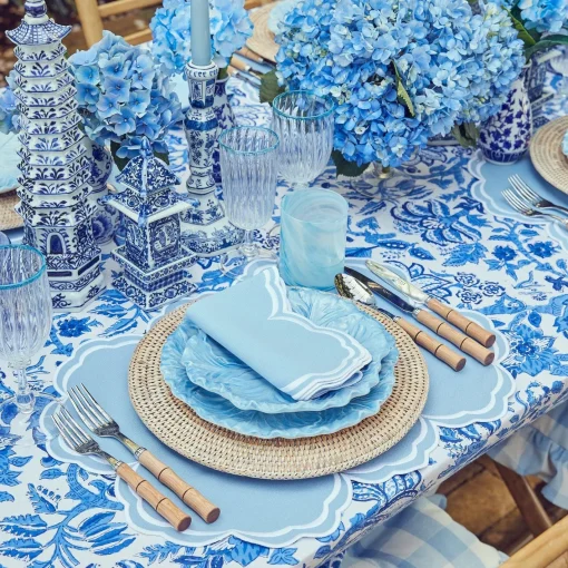 Placemats<Mrs. Alice Serena Cornflower Blue Placemats (Set of 4)