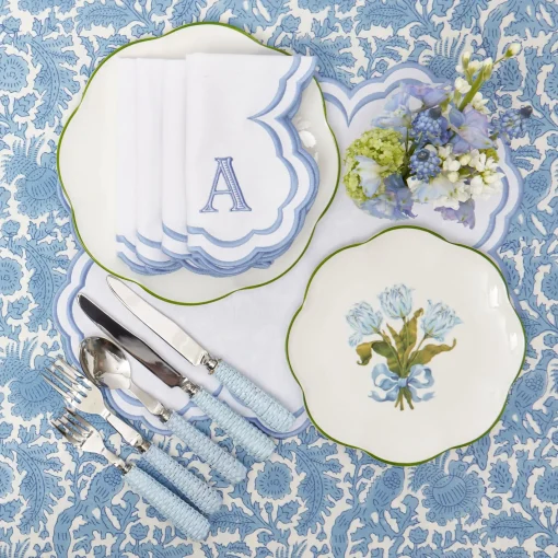 Napkins | Mrs. Alice Monogram<Mrs. Alice Serena White Napkins (Set of 4)