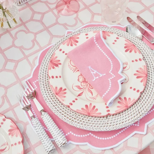 Dinner Plates<Mrs. Alice Seville Pink Gardênia Dinner Plate