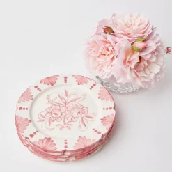 Dinner Plates<Mrs. Alice Seville Pink Gardênia Dinner Plate