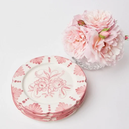 Dinner Plates<Mrs. Alice Seville Pink Gardênia Dinner Plate
