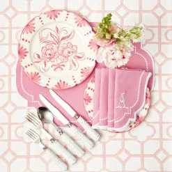 Dinner Plates<Mrs. Alice Seville Pink Gardênia Dinner Plate