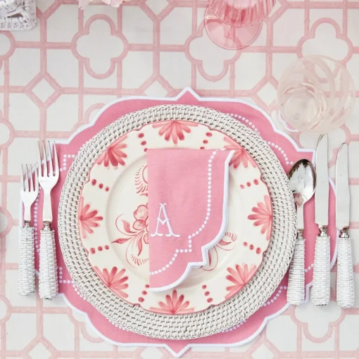 Dinner Plates<Mrs. Alice Seville Pink Gardênia Dinner Plate