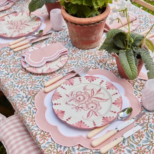 Dinner Plates<Mrs. Alice Seville Pink Gardênia Dinner Plate
