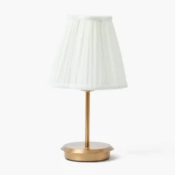 Rechargeable Table Lamps | For The Homemaker<Mrs. Alice Short Rechargeable Lamp with Cream Shade (18cm)