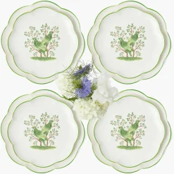 Summer Crockery | Crockery Sets<Mrs. Alice Singing Bird Dinner & Starter Plates (Set of 8)