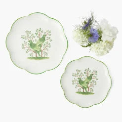 Summer Crockery | Starter Plates<Mrs. Alice Singing Bird Starter Plates (Set of 4)