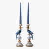 Summer Candleware | Candle Holders<Mrs. Alice Small Blue Parrot Candle Holder (Pair)