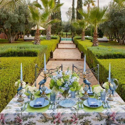 Summer Candleware | Candle Holders<Mrs. Alice Small Blue Parrot Candle Holder (Pair)