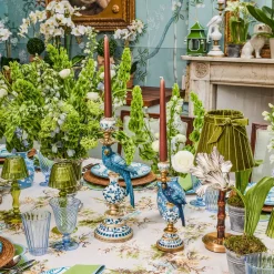 Summer Candleware | Candle Holders<Mrs. Alice Small Blue Parrot Candle Holder (Pair)