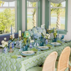 Summer Glassware | Summer Candleware<Mrs. Alice Small Camille Azure Candle Holders (Pair)