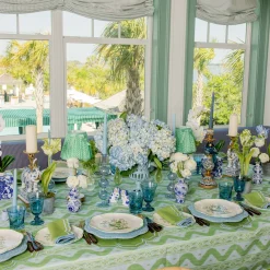 Summer Glassware | Summer Candleware<Mrs. Alice Small Camille Azure Candle Holders (Pair)