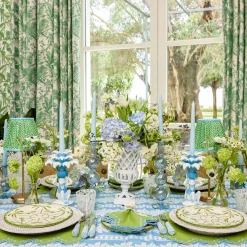 Summer Glassware | Summer Candleware<Mrs. Alice Small Camille Azure Candle Holders (Pair)