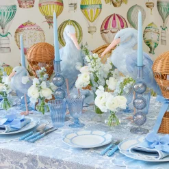 Summer Glassware | Summer Candleware<Mrs. Alice Small Camille Azure Candle Holders (Pair)