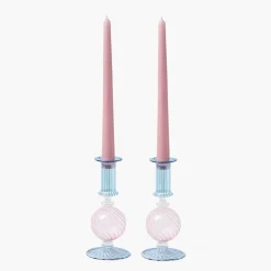 Candle Holders<Mrs. Alice Small Camille Pink & Blue Candle Holder (Pair)