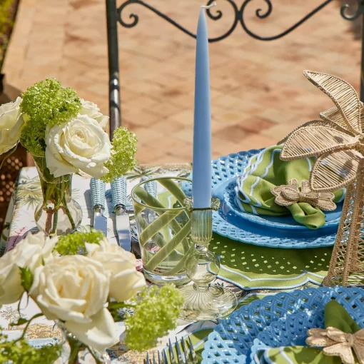 Summer Glassware | Summer Candleware<Mrs. Alice Small Eden Green Candle Holders (Pair)