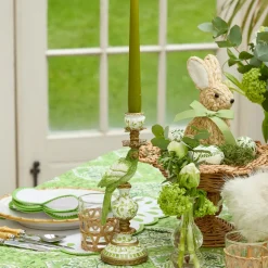 Summer Candleware | Candle Holders<Mrs. Alice Small Green Parrot Candle Holders (Pair)