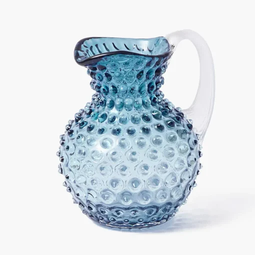 Glassware Sets | For The Hostess<Mrs. Alice Small Navy Hobnail Jug & Glasses (Set of 6)