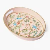 Trays | For Her<Mrs. Alice Small Pink Oval Chinosierie Tole Tray