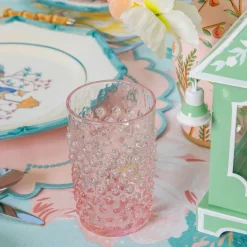 Summer Glassware | Glassware Sets<Mrs. Alice Small Rose Pink Hobnail Jug & Glasses (Set of 6)