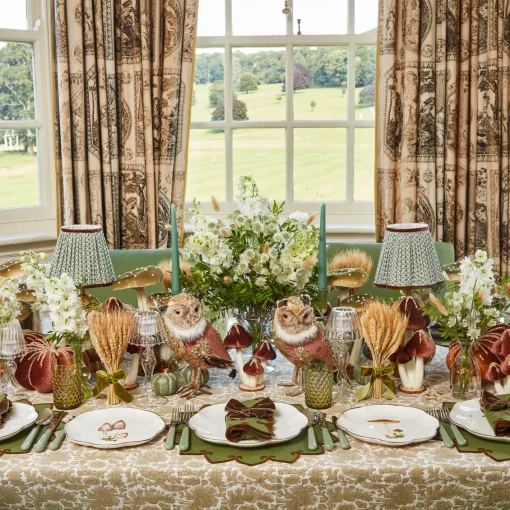 Autumn Decorations<Mrs. Alice Small Wheat Sheaf with Green Velvet Bow (Pair)