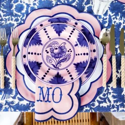 Placemats<Mrs. Alice Sofia Pink Appliqué Placemats (Set of 4)