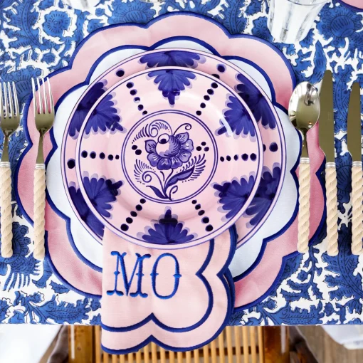 Placemats<Mrs. Alice Sofia Pink Appliqué Placemats (Set of 4)