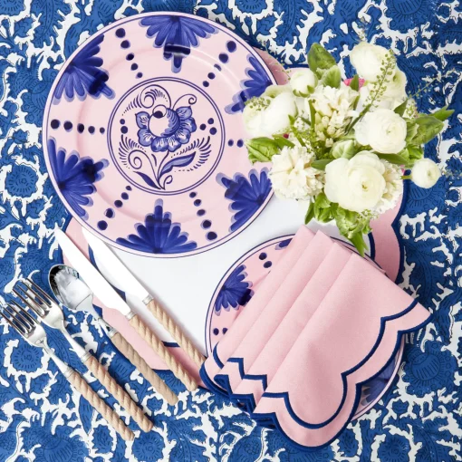 Placemats<Mrs. Alice Sofia Pink Appliqué Placemats (Set of 4)